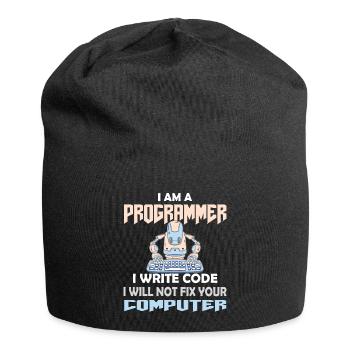PROGRAMMER CODER HACKER - Jersey Beanie - black - Front