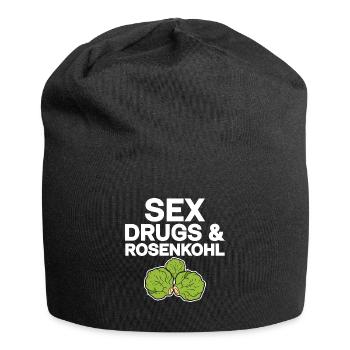 Sexe, drugs & Choux de Bruxelles - Bonnet en jersey - noir - Devant