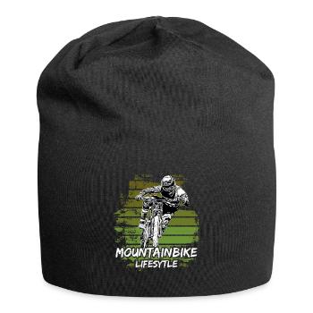 Mountain Biker / MTB Downhill Fahrrad geschenk - Jersey-Beanie - Schwarz - Vorne