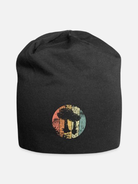Pilze vintage - Jersey-Beanie - Schwarz