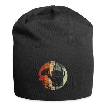 Watering can vintage garden gardener - Jersey Beanie - black - Front