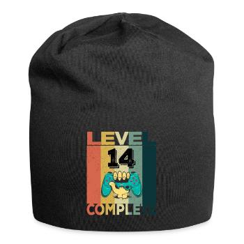 14th Birthday Young Man 2007 Level 14 Years Game - Jersey Beanie - black - Front