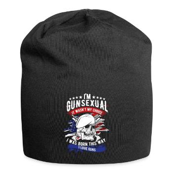 Ich bin Gunsexual - Ich liebe Waffen - patriotisch - Jersey-Beanie - Schwarz - Vorne