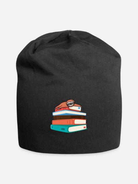 Buch - Jersey-Beanie - Schwarz