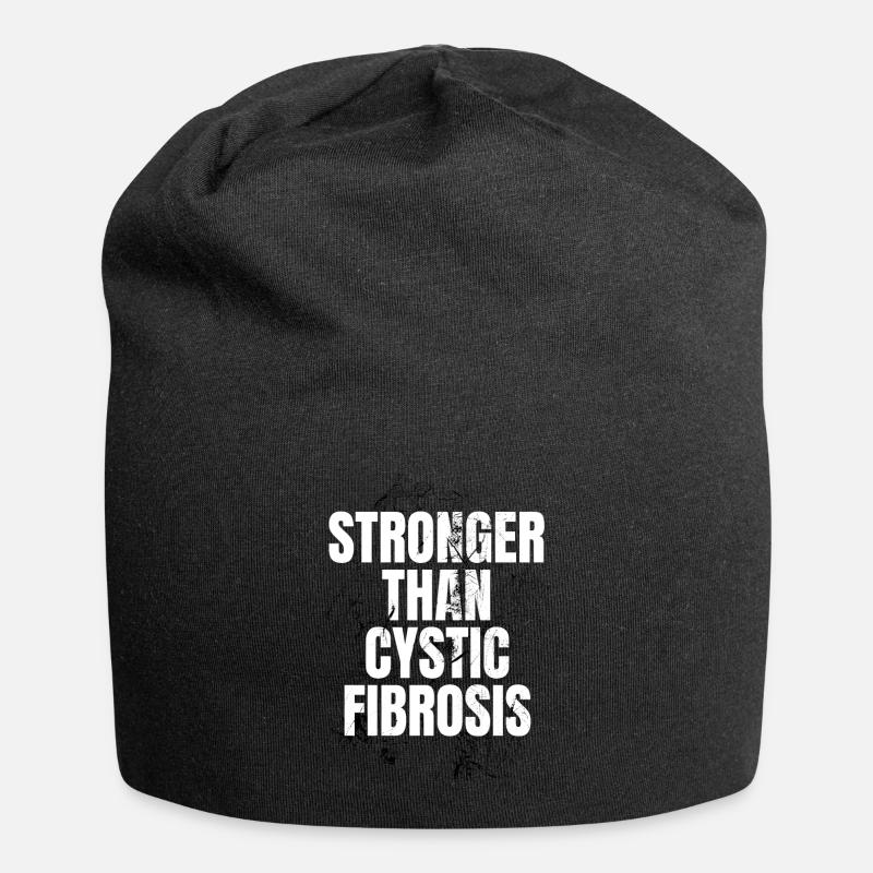 Stärker als Mukoviszidose - Jersey-Beanie - Schwarz