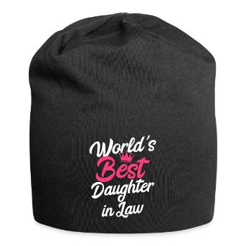 Beste Schwiegertochter - Jersey-Beanie - Schwarz - Vorne