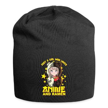 Kawaii Neko Ramen Lover - Japanese Noodles Anime - Jersey Beanie - black - Front