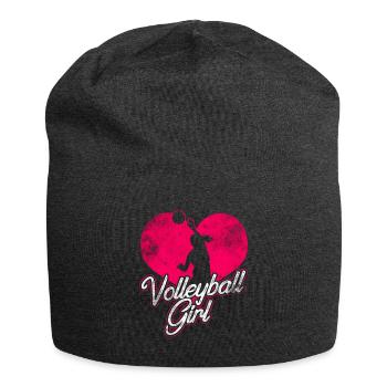 Volleyball Spieler Mädchen - Jersey-Beanie - Anthrazit - Vorne