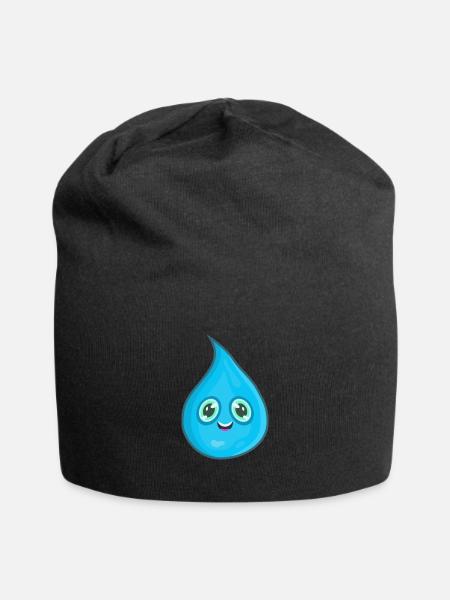 Gouttes d’eau - Bonnet en jersey - noir