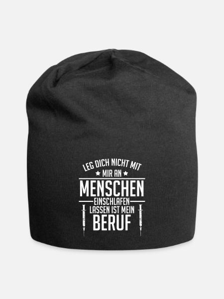 Anästhesie Medizin Narkose Lustig Anästhesist - Jersey-Beanie - Schwarz