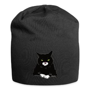 The motzige cat knows surrounded - Jersey Beanie - black - Front