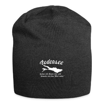 Bodensee See Kontanz Süddeutschland Geschenkidee - Jersey-Beanie - Anthrazit - Vorne