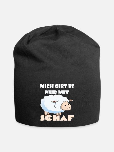 Schaf & Schafe Schäfer geschenke - Jersey-Beanie - Schwarz