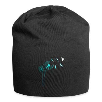 Pustflower Birds Bird Dandelion Gift - Jersey Beanie - black - Front