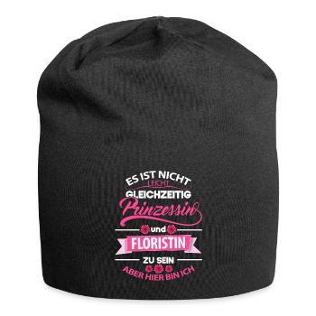Frauen & Damen Prinzessin Floristin Blumenladen - Jersey-Beanie - Schwarz - Vorne