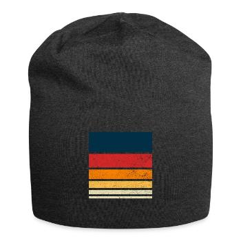 Customizable Retro Background - Jersey Beanie - charcoal grey - Front