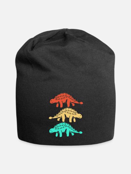 Dino - Jersey-Beanie - Schwarz
