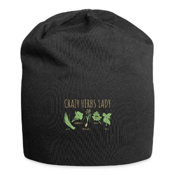 Kräuter Design für eine Gärtnerin - Jersey-Beanie - Schwarz - Vorne