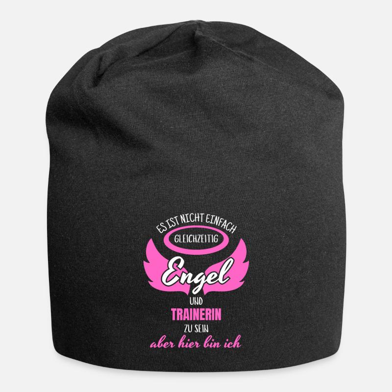 Trainerin Engel - Jersey-Beanie - Schwarz