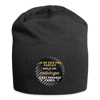 Je ne suis pas parfait mais radiologue ! - Bonnet en jersey - noir - Devant