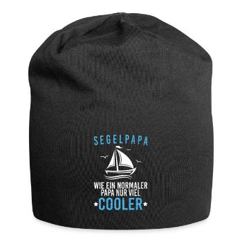 Segeln gehen Vatertag lustiger Spruch - Jersey-Beanie - Schwarz - Vorne