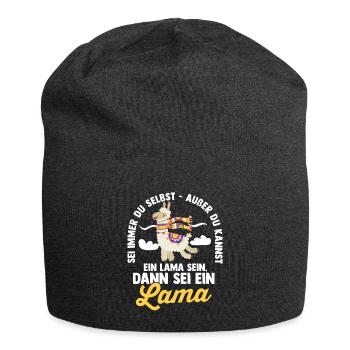 Lama - Jersey-Beanie - Anthrazit - Vorne