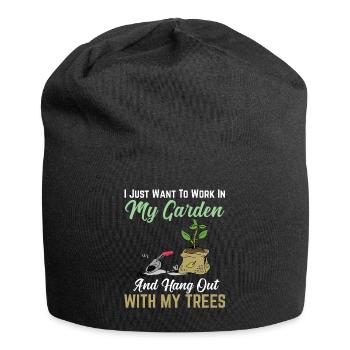 Jardin, jardinage, jardinier, jardinier - Bonnet en jersey - noir - Devant