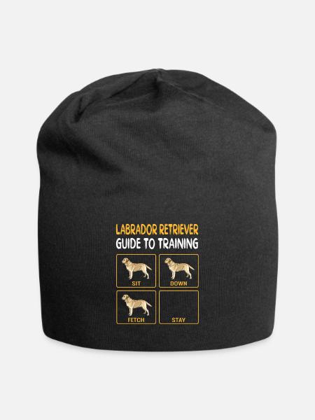 Yellow Labrador Retriever Guide To Training Dog Ob - Jersey Beanie - black