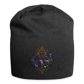 Butterfly Sacred Geometry by The Manzanita's - Jersey Beanie - black - Front
