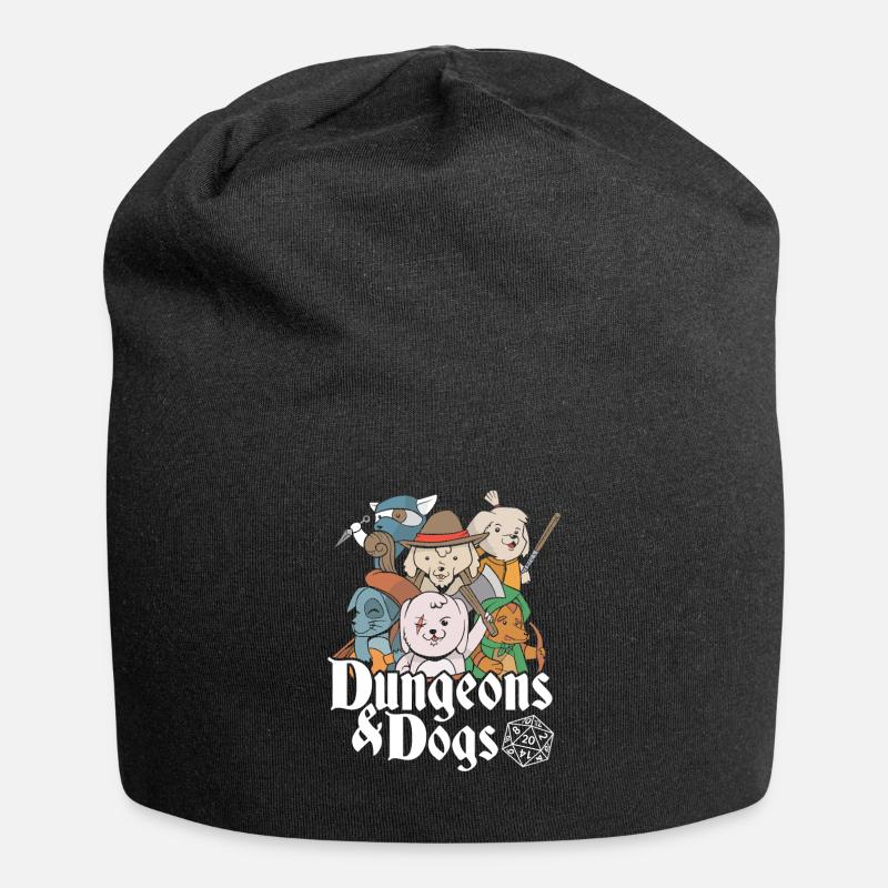 Fantasy Dogs - Dungeons & Dogs - Jersey-Beanie - Schwarz