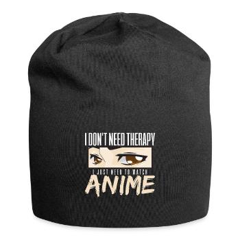 Anime - Jersey-Beanie - Schwarz - Vorne