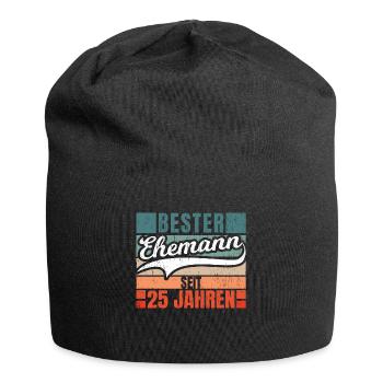Silberhochzeit Ehemann 25 Jahre Ehe Geschenk - Jersey-Beanie - Schwarz - Vorne