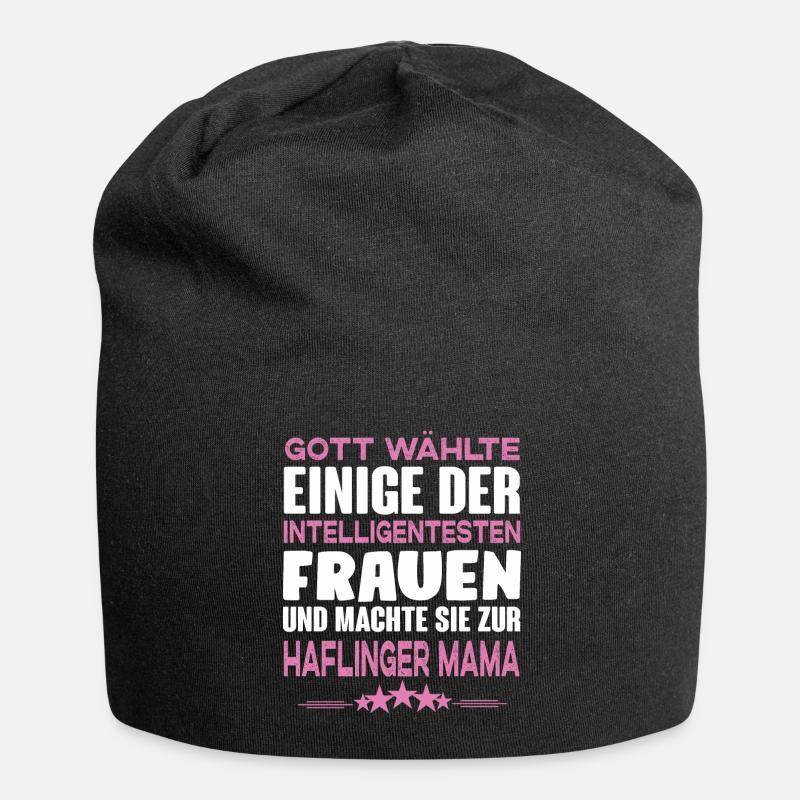 Haflinger Pferd - Haflinger - Jersey-Beanie - Schwarz