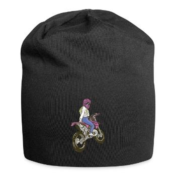 Motorcycle Bike Woman Girl Enduro Sexy Girl - Jersey Beanie - black - Front