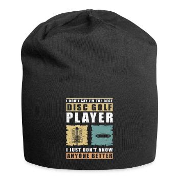 Discgolf Disc Golf Discgolfspieler Geschenk - Jersey-Beanie - Schwarz - Vorne