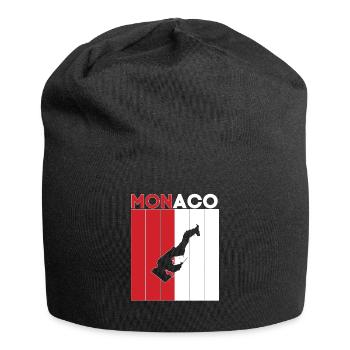 monaco Frontière nationale et pavillon - Bonnet en jersey - noir - Devant