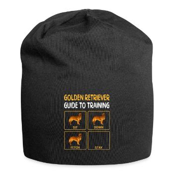 Golden Retriever Guide To Training Dog Obedience - Jersey-Beanie - Schwarz - Vorne