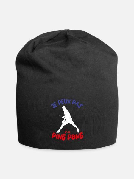 je peux pas j´ai Ping Pong - Bonnet en jersey - noir