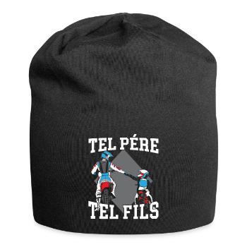 Tel Père Tel Fils Moto Motocycliste - Bonnet en jersey - noir - Devant