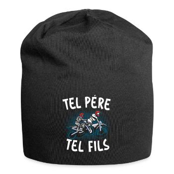 Tel Père Tel Fils Moto Motocycliste - Bonnet en jersey - noir - Devant