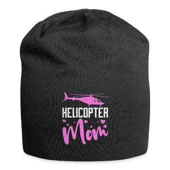 Helikopter Mama Kinder Mutter Eltern - Jersey-Beanie - Schwarz - Vorne