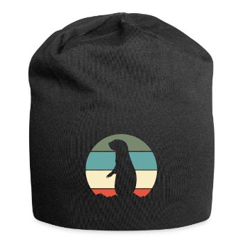 Prairies retro - Bonnet en jersey - noir - Devant