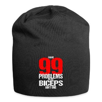 99 Problems Biceps Krafttraining Hantelstange Pump - Jersey-Beanie - Schwarz - Vorne