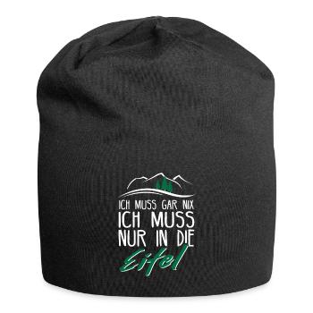 Eifel Mosel Wandern Fluss Winzer Geschenkidee - Jersey-Beanie - Schwarz - Vorne