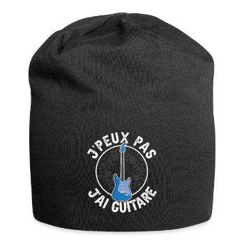 Je Peux Pas J'Ai Guitare - Bonnet en jersey - noir - Devant