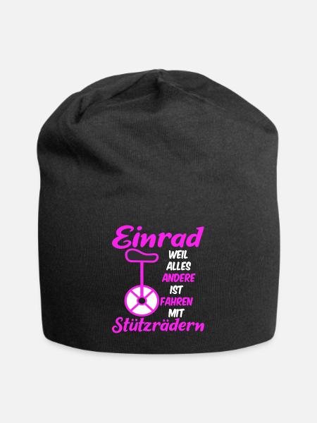 Einrad Spruch Mädchen Frauen Kunstrad Akrobatik - Jersey-Beanie - Schwarz