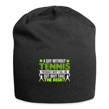 Tennisspiel Tennisspieler Tennis - Jersey-Beanie - Schwarz - Vorne