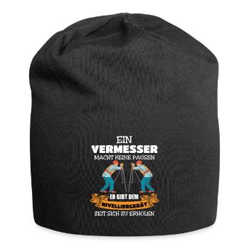 Vermesser machen keine Pause - Jersey-Beanie - Schwarz - Vorne