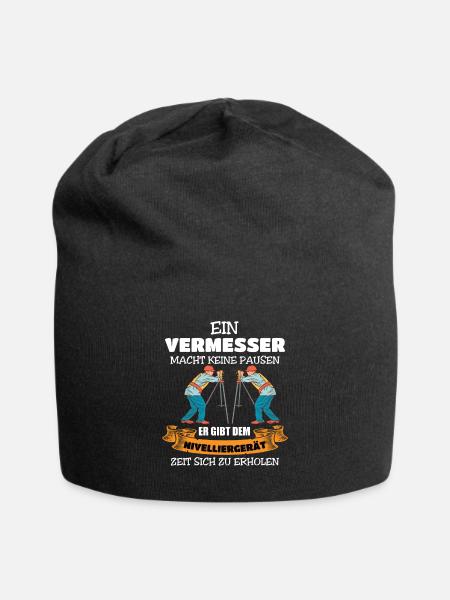 Vermesser machen keine Pause - Jersey-Beanie - Schwarz
