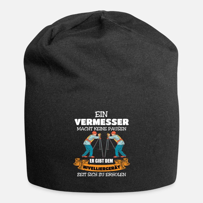 Vermesser machen keine Pause - Jersey-Beanie - Schwarz